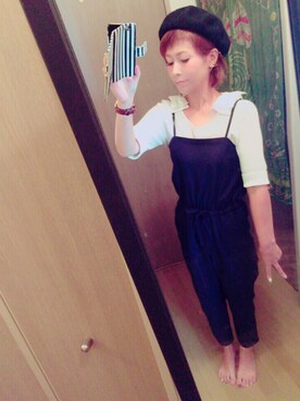 「A part by（アパートバイ）のアイテム（オールインワン・サロペット）」を使った、たかみさん（レディース・163cm）の秋コーディネート