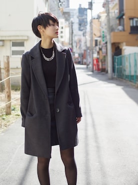 「撮影コーデ」｜「アイテム（ジャケット/アウター）」を使った、服部奈々さん（レディース・158cm）の春コーディネート