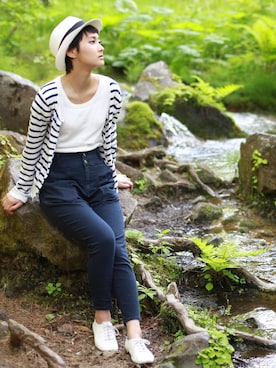 「AS as know as（エーエス アズノウアズ）のアイテム（その他シューズ）」を使った、服部奈々さん（レディース・158cm）の夏コーディネート