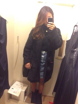 「ロングヘア」｜「アイテム（ハンドバッグ）」を使った、Emiさん（レディース・169cm）の秋コーディネート
