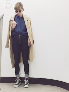 小玉ゆういさん（レディース・168cm）の冬コーディネート