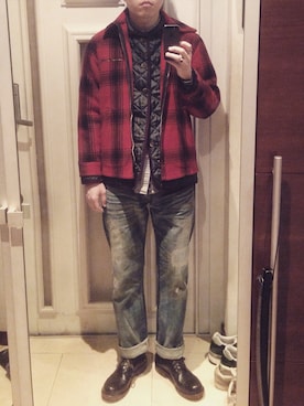 「アイテム（その他アウター）」を使った、Groovepさん（メンズ・177cm・20代）の冬コーディネート