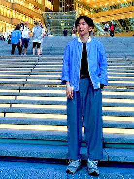 「JUNRED（ジュンレッド）のアイテム（ブルゾン）」を使った、tmkさん（メンズ・168cm）の春コーディネート