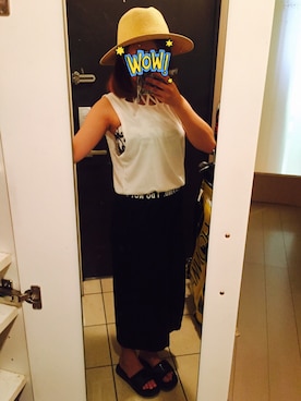 「SPINNS（スピンズ）のアイテム（チューブトップ）」を使った、そるちゃん！さん（レディース・156cm）の夏コーディネート