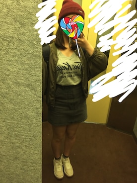 「赤ニット帽」｜そるちゃん！さん（レディース・156cm）の秋コーディネート