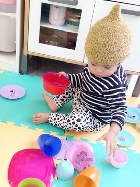 「UNIQLO（ユニクロ）のアイテム（その他パンツ、レッド系）」を使った、micoさん（レディース）の冬コーディネート