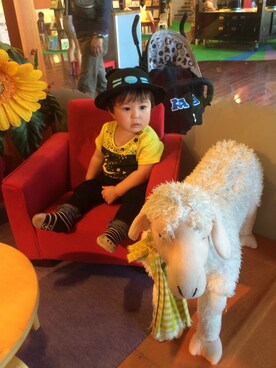 「BIT'Z（ビッツ）のアイテム（帽子）」を使った、ゆづ☆mamaさん（キッズ・70cm）の春コーディネート