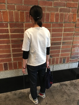 「BLUE BLUE（ブルーブルー）のアイテム（バッグ）」を使った、mさん（レディース・157cm）の春コーディネート