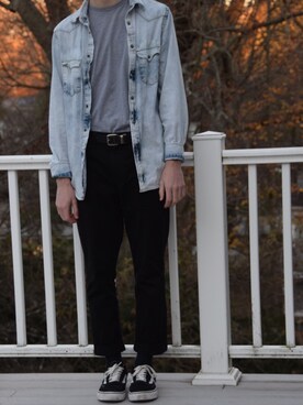 「Mossimo（モッシモ）のアイテム（トップス）」を使った、innovation_movementさん（メンズ・180cm）の冬コーディネート