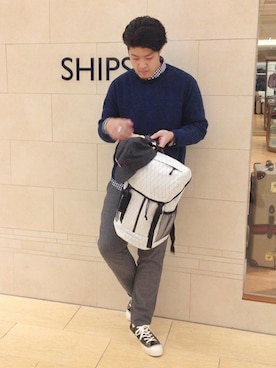 植松さん（メンズ・181cm）の秋コーディネート