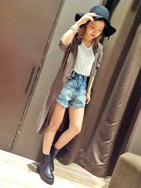 「サイドゴアブーツ」｜yukiさん（レディース・158cm）の秋コーディネート