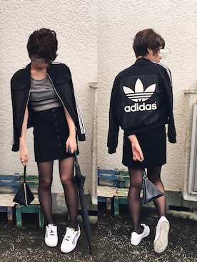 「アイテム（ジャージ）」を使った、キョツさん（レディース・165cm・10代）の夏コーディネート