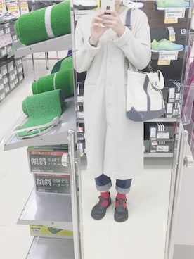 「YAECA」｜「アイテム（ダウンジャケット/コート）」を使った、kotohaさん（レディース・160cm）の秋コーディネート