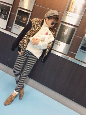 「ハンチング」｜「アイテム（スタジャン）」を使った、kateさん（メンズ・172cm）の冬コーディネート
