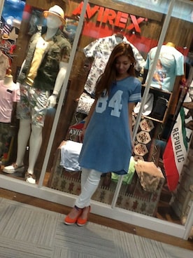 「TYPE BLUE（タイプブルー）のアイテム（ワンピース）」を使った、浅野ゆきさん（レディース・158cm）の夏コーディネート