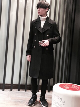 Pretty Green プリティーグリーン チェック柄ウールPコート