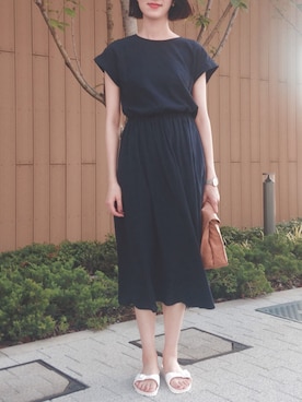 「URBAN RESEARCH（アーバンリサーチ）のアイテム（ピアス（両耳用））」を使った、Ayaさん（レディース・173cm）の夏コーディネート