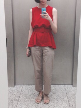 「URBAN RESEARCH（アーバンリサーチ）のアイテム（ピアス（両耳用））」を使った、Ayaさん（レディース・173cm）の夏コーディネート