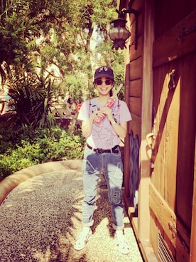 「ALBEROBELLO（アルベロベロ）のアイテム」を使った、IZUMI さん（レディース・161cm）の夏コーディネート