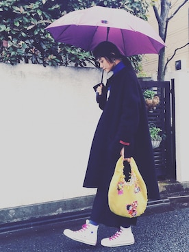 「ALBEROBELLO（アルベロベロ）のアイテム」を使った、IZUMI さん（レディース・161cm）の冬コーディネート