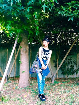 「ALBEROBELLO（アルベロベロ）のアイテム」を使った、IZUMI さん（レディース・161cm）の夏コーディネート