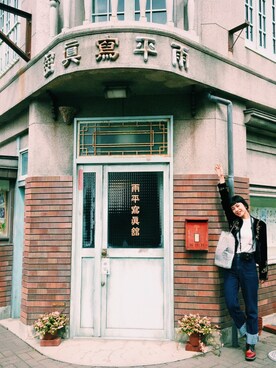「mame（マメ）のアイテム（バッグ）」を使った、IZUMI YUMENOさん（レディース・161cm）の秋コーディネート