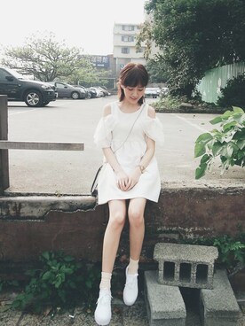 「BASEZOO （BASEZOO ）のアイテム（レッグウェア）」を使った、Ivelyn Y. Chenさん（レディース・163cm）の春コーディネート