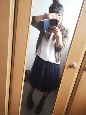 「ANOTHER BRANCH（アナザーブランチ）のアイテム（ブルゾン）」を使った、ach.さん（レディース・155cm）の夏コーディネート