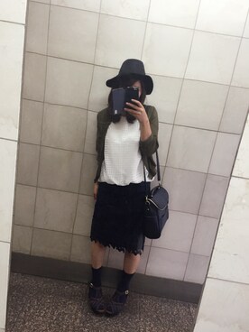 「ANOTHER BRANCH（アナザーブランチ）のアイテム（ブルゾン）」を使った、ach.さん（レディース・155cm）の夏コーディネート