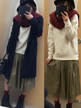 「ANOTHER BRANCH（アナザーブランチ）のアイテム（ジャケット/アウター）」を使った、ach.さん（レディース・155cm）の冬コーディネート
