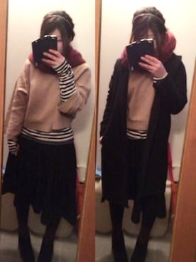 「ANOTHER BRANCH（アナザーブランチ）のアイテム（ジャケット/アウター）」を使った、ach.さん（レディース・155cm）の冬コーディネート