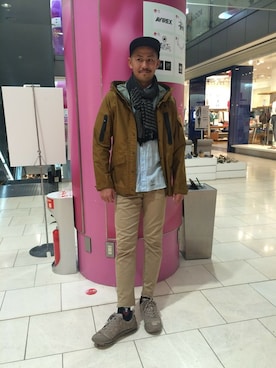 「AVIREX（アヴィレックス）のアイテム（ブルゾン）」を使った、Junichiさん（メンズ・179cm）の夏コーディネート