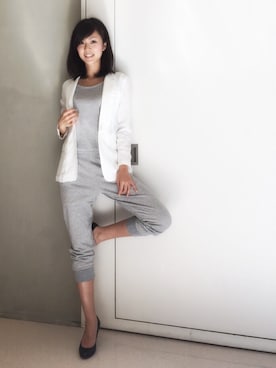 「The DUFFER of ST.GEORGE（ザダファーオブセントジョージ）のアイテム（オールインワン・サロペット）」を使った、mihoさん（レディース・168cm）の春コーディネート