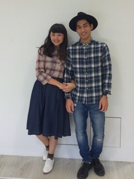 「SEVENDAYS=SUNDAY（セブンデイズサンデイ）のアイテム（デニムスカート）」を使った、Win_nieさん（レディース・157cm）の秋コーディネート