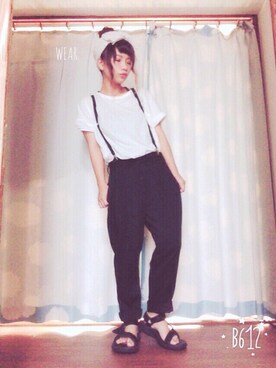 「WOmB（ウーム）のアイテム（スラックス）」を使った、ｊｕｎｎａｎ🐈さん（レディース・146cm）の夏コーディネート