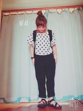 「WOmB（ウーム）のアイテム（スラックス）」を使った、ｊｕｎｎａｎ🐈さん（レディース・146cm）の夏コーディネート