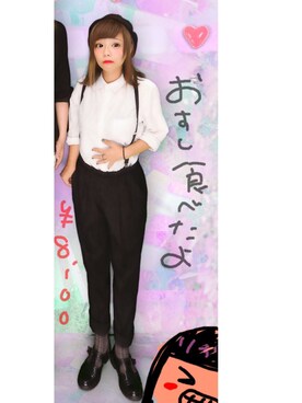 「WOmB（ウーム）のアイテム（スラックス）」を使った、ｊｕｎｎａｎ🐈さん（レディース・146cm）の秋コーディネート
