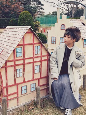 「カオリノモリ」｜「アイテム（チェスターコート）」を使った、ｊｕｎｎａｎ🐈さん（レディース・146cm）の冬コーディネート