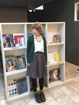 「VOYAGE（ボヤージュ）のアイテム」を使った、がま子さん（レディース・154cm）の冬コーディネート