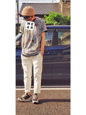 「ハイテクスニーカー」｜HFさん（メンズ・177cm）の春コーディネート