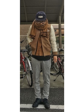 「新年一発目」｜「アイテム（スタジャン）」を使った、HFさん（メンズ・177cm）の冬コーディネート