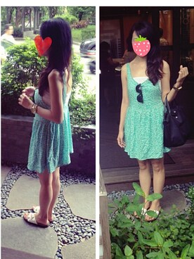 「PULL&BEAR（プルアンドベア）のアイテム（ワンピース）」を使った、mini.instaさん（レディース・160cm）の夏コーディネート