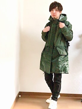 「JULIAN DAVID（ジュリアン デイヴィッド）のアイテム（ジャケット/アウター）」を使った、クロメさん（メンズ・165cm）の冬コーディネート