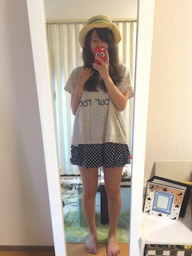 「ARROW（アロー）のアイテム（パンツ）」を使った、hegさん（レディース・161cm）の夏コーディネート