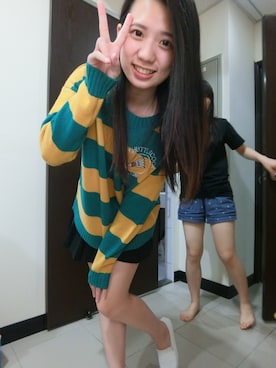 「BASEZOO （BASEZOO ）のアイテム（スカート）」を使った、Cookie Hsiehさん（レディース・164cm）の冬コーディネート