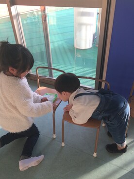 「もけもけ」｜「アイテム（オールインワン・サロペット）」を使った、sakuyuiさん（キッズ・80cm）の冬コーディネート