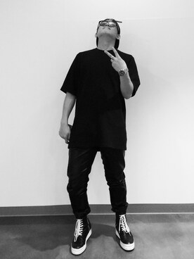 「XERO（ゼロ）のアイテム」を使った、최원석さん（メンズ・181cm）の秋コーディネート