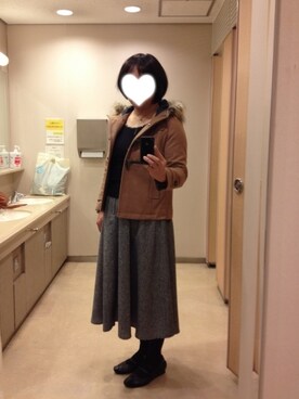 「アイテム（ダッフルコート）」を使った、ひろみさん（メンズ・171cm）の冬コーディネート