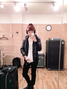 「BACK NUMBER（バックナンバー）のアイテム（ライダースジャケット）」を使った、SYOGOさん（メンズ・172cm）の秋コーディネート