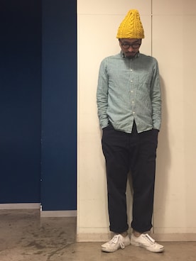 「Basis Broek Belgium（バージスブルック）のアイテム」を使った、林 星児さん（メンズ・174cm）の冬コーディネート